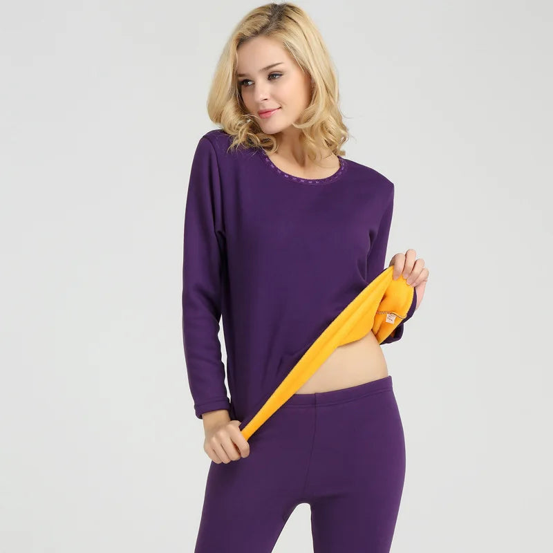 Fleece Lined Thermal Underwear Set