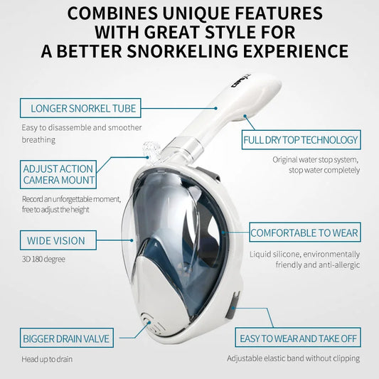Anti Fog Full Face Snorkling Mask