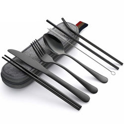 Reusable Stainless Steel Utensils Set with Case